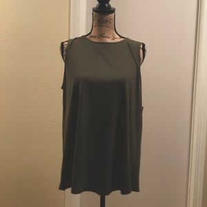 J.Jill Sleeveless Top Size L Moss